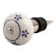 Blue Tiny Flower Crackle Ceramic Wine Stopper